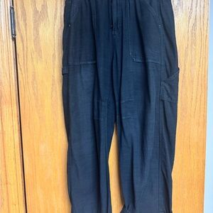 Free People Black Cargo Pants